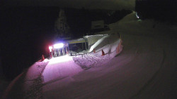 Modrá sjezdovka - dojezd k lanové dráze