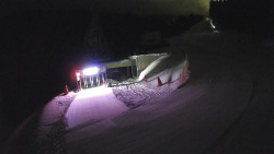 Modrá sjezdovka - dojezd k lanové dráze