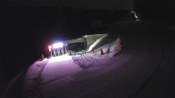 Modrá sjezdovka - dojezd k lanové dráze