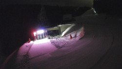 Modrá sjezdovka - dojezd k lanové dráze