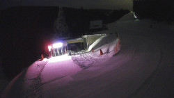 Modrá sjezdovka - dojezd k lanové dráze