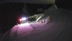 Modrá sjezdovka - dojezd k lanové dráze