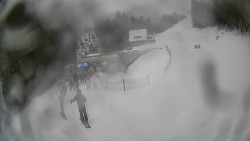 Modrá sjezdovka - dojezd k lanové dráze