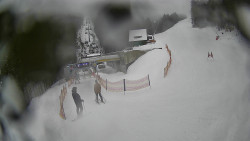 Modrá sjezdovka - dojezd k lanové dráze