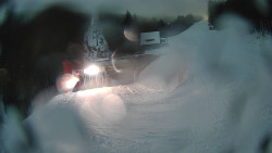 Modrá sjezdovka - dojezd k lanové dráze