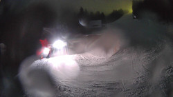 Modrá sjezdovka - dojezd k lanové dráze