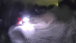 Modrá sjezdovka - dojezd k lanové dráze