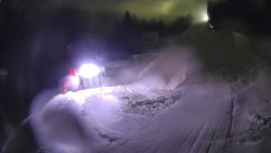 Modrá sjezdovka - dojezd k lanové dráze