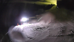 Modrá sjezdovka - dojezd k lanové dráze