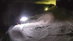 Modrá sjezdovka - dojezd k lanové dráze