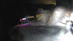 Modrá sjezdovka - dojezd k lanové dráze