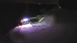 Modrá sjezdovka - dojezd k lanové dráze