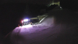 Modrá sjezdovka - dojezd k lanové dráze