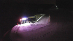 Modrá sjezdovka - dojezd k lanové dráze