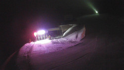 Modrá sjezdovka - dojezd k lanové dráze