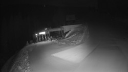 Modrá sjezdovka - dojezd k lanové dráze