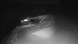 Modrá sjezdovka - dojezd k lanové dráze