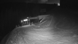 Modrá sjezdovka - dojezd k lanové dráze