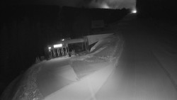 Modrá sjezdovka - dojezd k lanové dráze