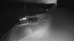 Modrá sjezdovka - dojezd k lanové dráze