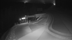 Modrá sjezdovka - dojezd k lanové dráze