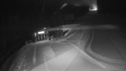 Modrá sjezdovka - dojezd k lanové dráze