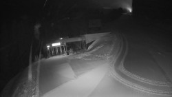 Modrá sjezdovka - dojezd k lanové dráze