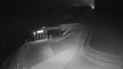 Modrá sjezdovka - dojezd k lanové dráze