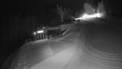 Modrá sjezdovka - dojezd k lanové dráze