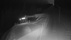 Modrá sjezdovka - dojezd k lanové dráze