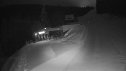 Modrá sjezdovka - dojezd k lanové dráze