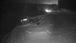 Modrá sjezdovka - dojezd k lanové dráze