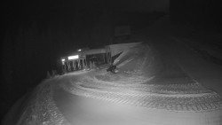 Modrá sjezdovka - dojezd k lanové dráze