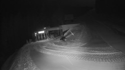 Modrá sjezdovka - dojezd k lanové dráze