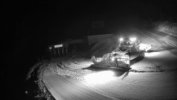 Modrá sjezdovka - dojezd k lanové dráze