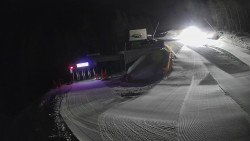 Modrá sjezdovka - dojezd k lanové dráze