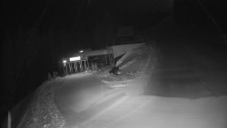 Modrá sjezdovka - dojezd k lanové dráze