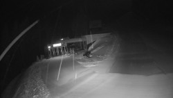 Modrá sjezdovka - dojezd k lanové dráze