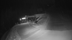 Modrá sjezdovka - dojezd k lanové dráze