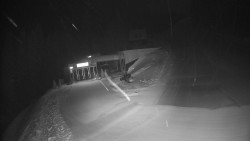 Modrá sjezdovka - dojezd k lanové dráze