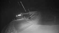 Modrá sjezdovka - dojezd k lanové dráze