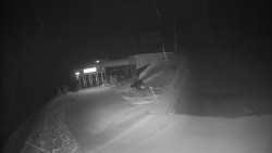 Modrá sjezdovka - dojezd k lanové dráze