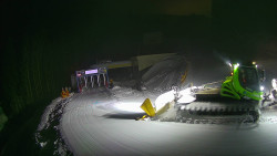 Modrá sjezdovka - dojezd k lanové dráze