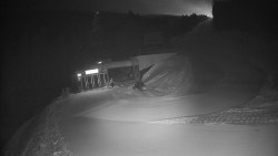 Modrá sjezdovka - dojezd k lanové dráze