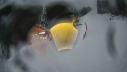 Modrá sjezdovka - dojezd k lanové dráze