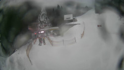 Modrá sjezdovka - dojezd k lanové dráze