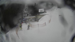 Modrá sjezdovka - dojezd k lanové dráze