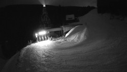 Modrá sjezdovka - dojezd k lanové dráze