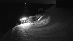 Modrá sjezdovka - dojezd k lanové dráze