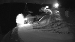 Modrá sjezdovka - dojezd k lanové dráze